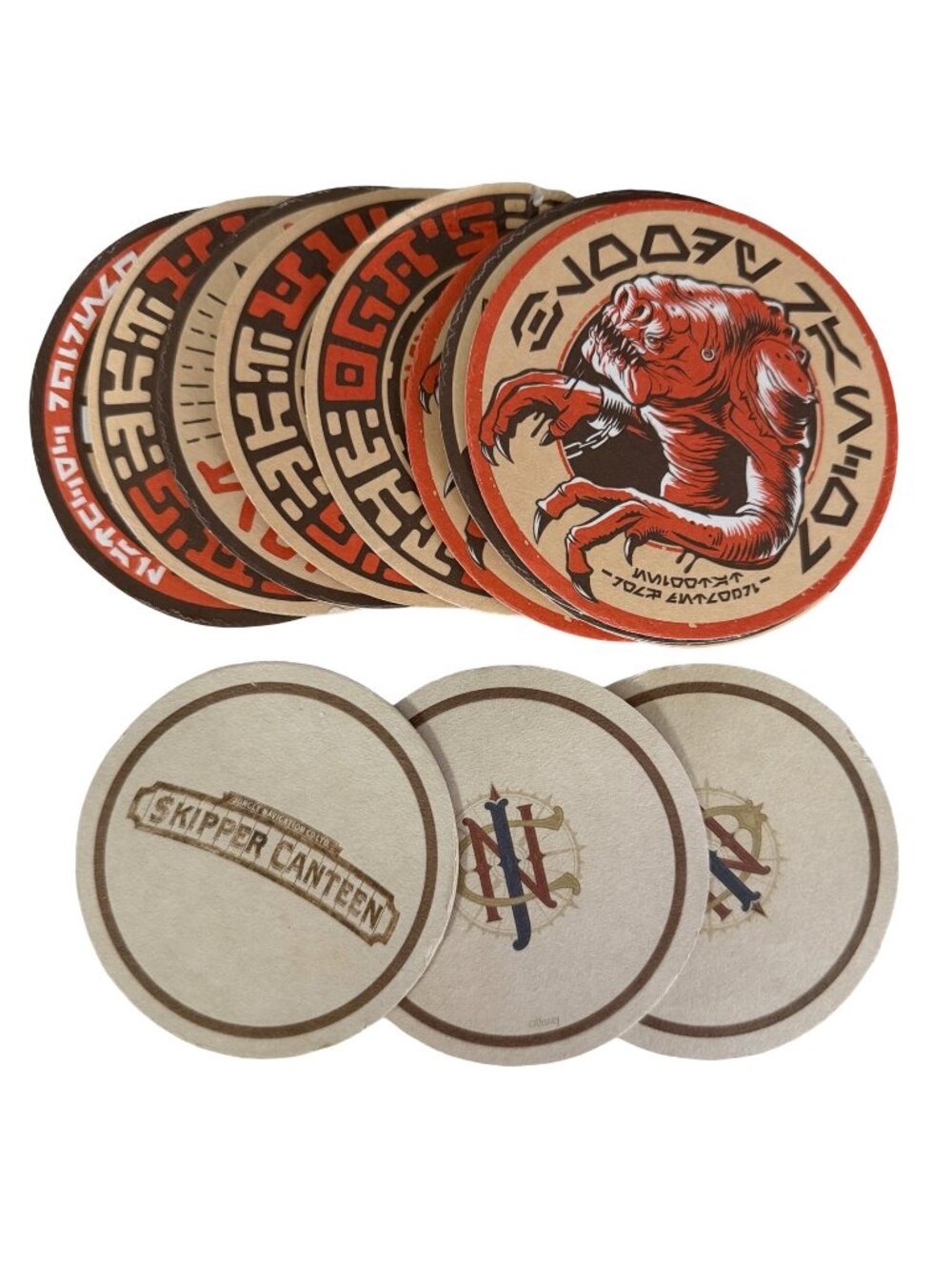 Disney Skipper Canteen Coaster Set Lot of 15 Star Wars Galaxy's Edge Oga's Canti